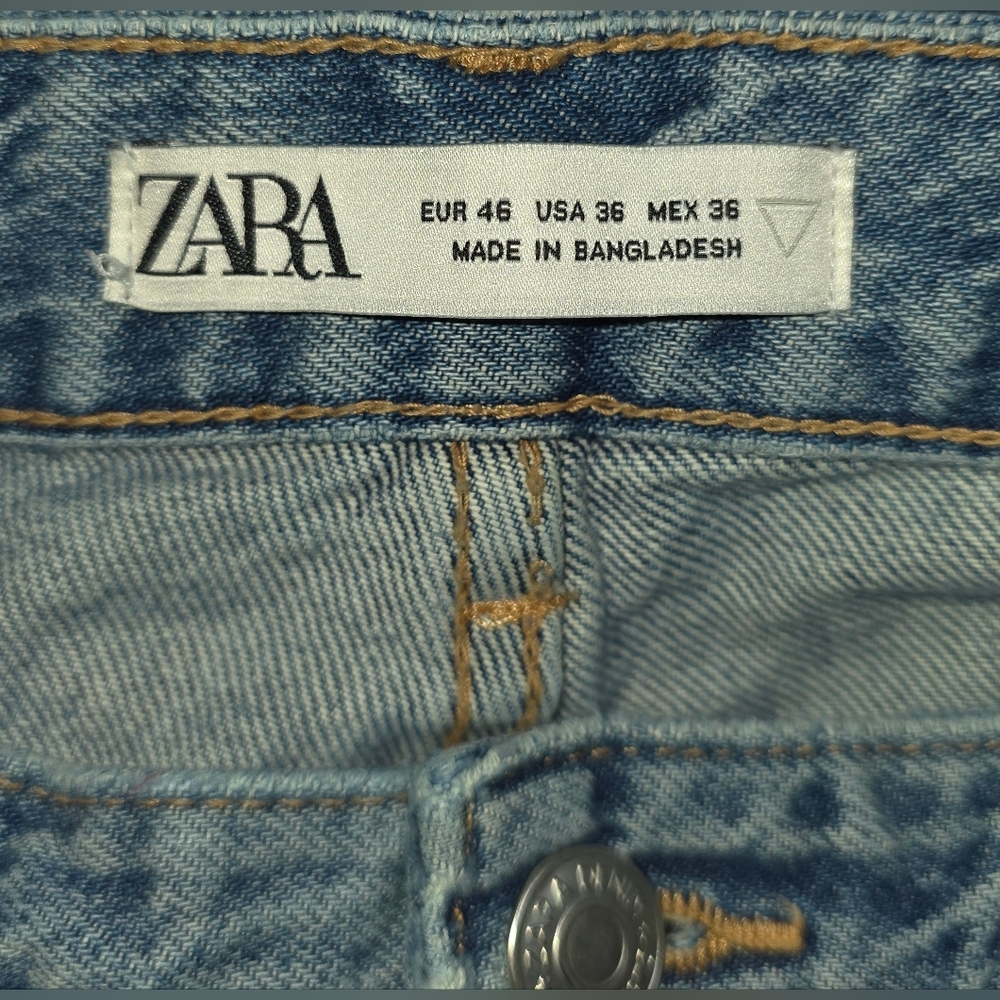 Zara Jeans with Button Fly Size 36 - Picture 3 of 5